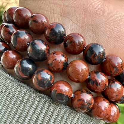Mahogany Obsidian Bracelet — Grounding & Calm