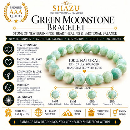 Green Moonstone Bracelet — Quiet Intuition