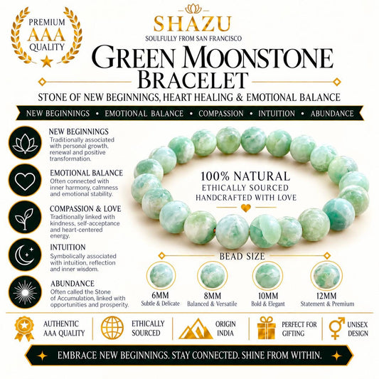 Green Moonstone Bracelet — Quiet Intuition