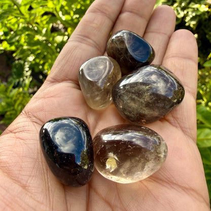 Smoky Quartz Tumbled Stone — Grounding & Calm