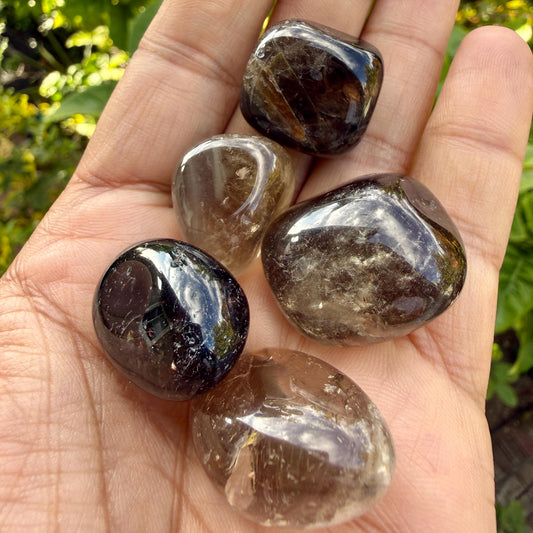 Smoky Quartz Tumbled Stone — Grounding & Calm