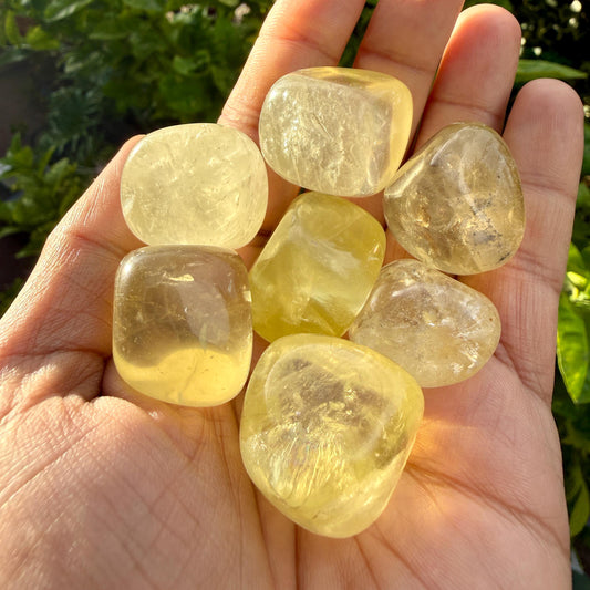 Lemon Citrine Tumbled Stone