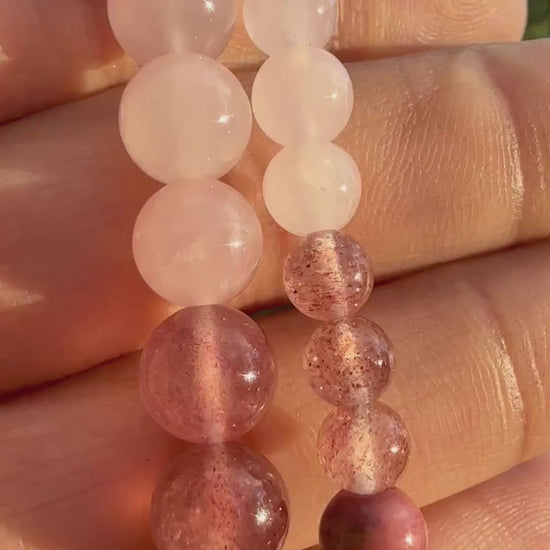 Moonstone & Rose Quartz Bracelet — Love & Intuition