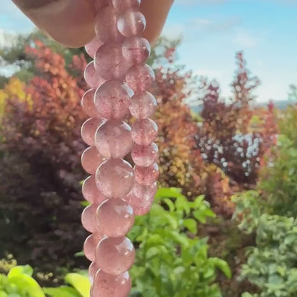 Pink Strawberry Quartz Bracelet — Love & Compassion