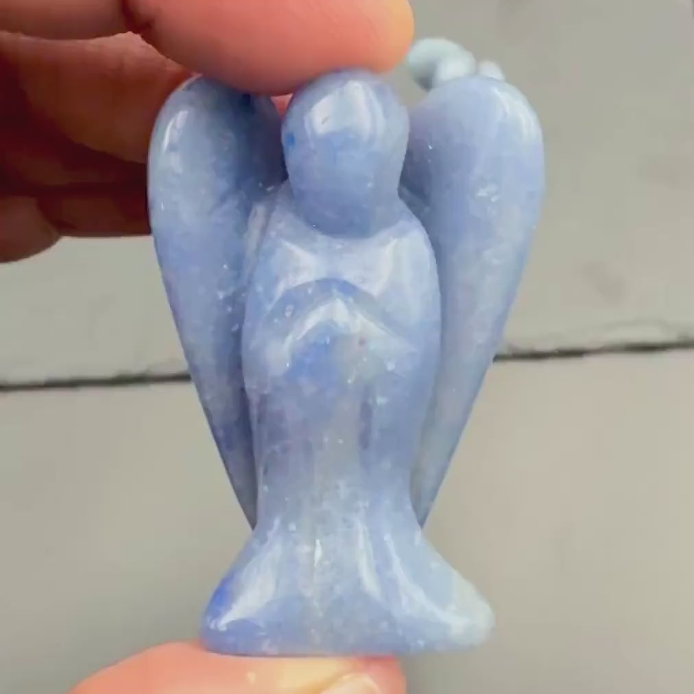 Blue Aventurine Angel — Calm & Focus