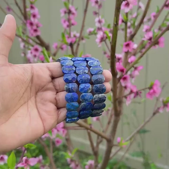Lapis Lazuli Bracelet, 15mm Oval — Wisdom & Intuition