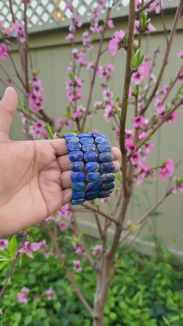 Lapis Lazuli Bracelet, 15mm Oval — Wisdom & Intuition