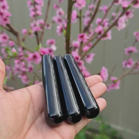 Black Obsidian Wand — Grounding & Protection