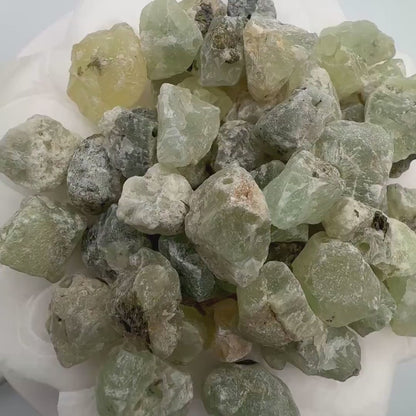 Prehnite Nugget Beads — Raw, for Jewelry Making