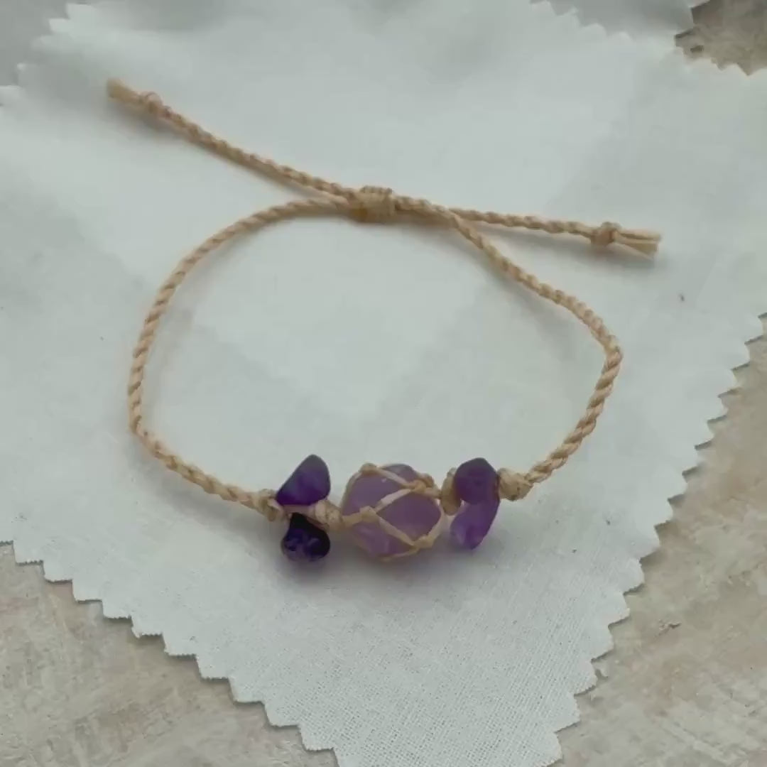 Raw Amethyst Bracelet — Calm & Rest