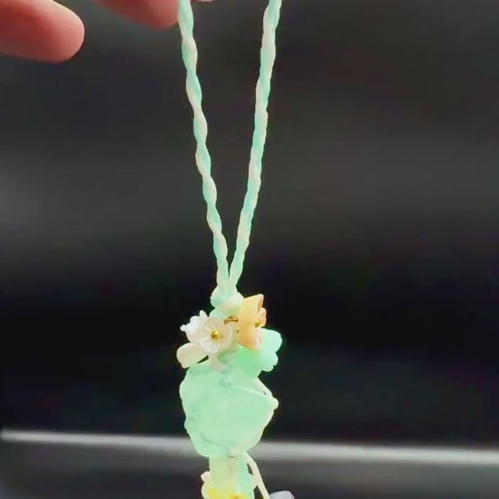 Green Fluorite Bag Charm — Focus & Clarity