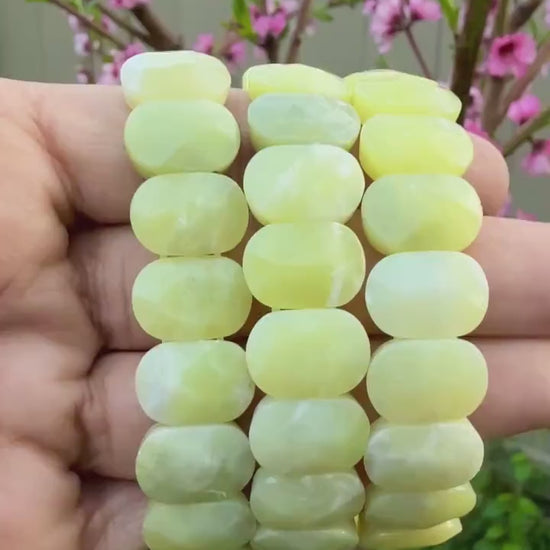 Yellow Jade Oval Faceted Bracelet — Harmony & Balance