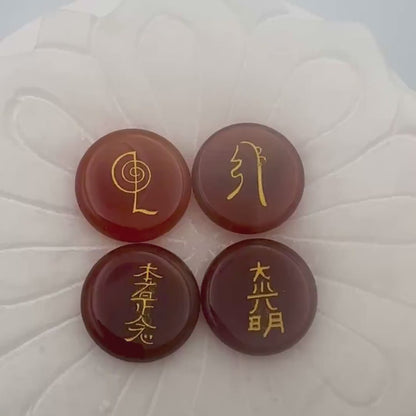 Carnelian Engraved Stone Set — Confidence & Creativity