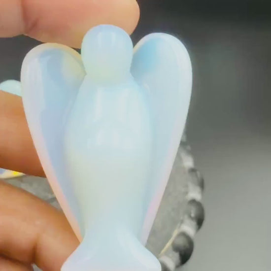Opalite Angel — Calm and Hope (2 inch, man-made glass)
