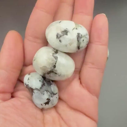 Rainbow Moonstone Tumbled Stone — Intuition & Calm
