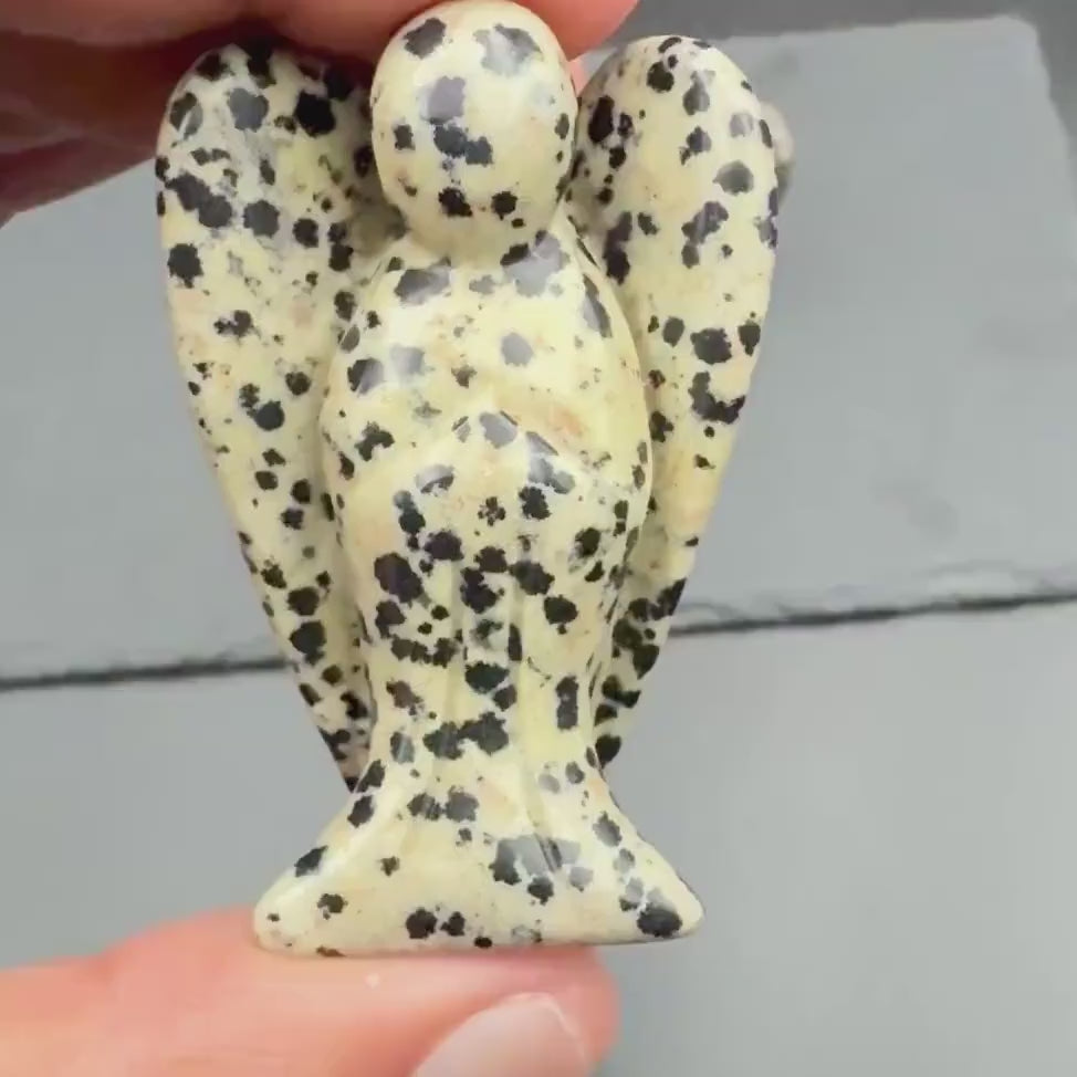 Dalmatian Jasper Angel — Grounding & Joy
