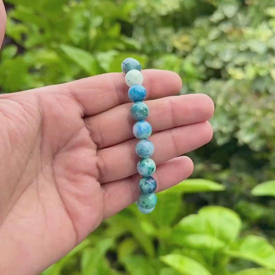 Blue Hemimorphite Bracelet — Calm & Clear Voice