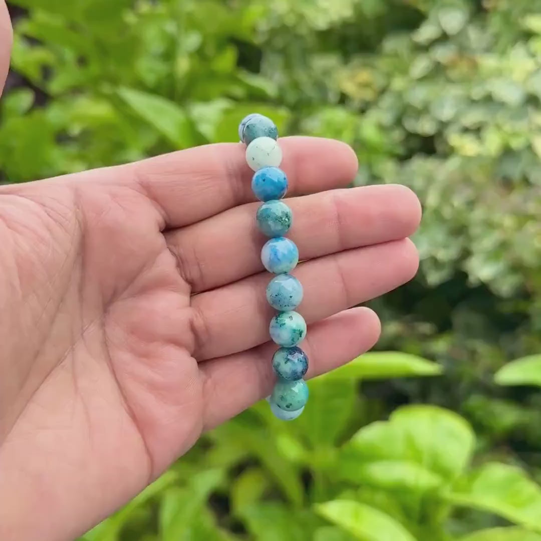 Blue Hemimorphite Bracelet — Calm & Clear Voice