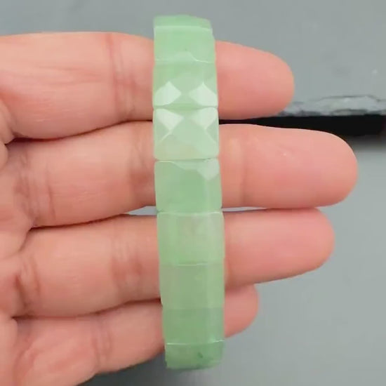 Green Aventurine Faceted Bracelet — Luck & Abundance