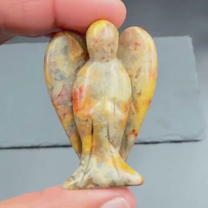 Crazy Lace Agate Angel — Grounding & Calm