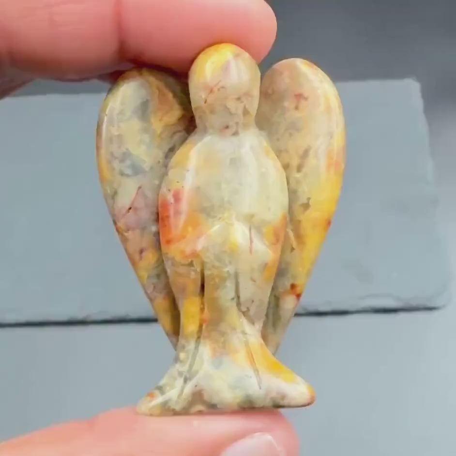 Crazy Lace Agate Angel — Grounding & Calm
