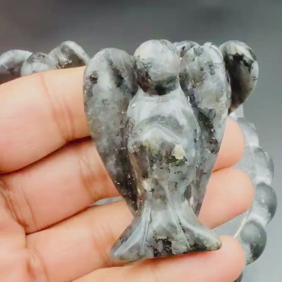 Larvikite Angel — Grounding & Protection
