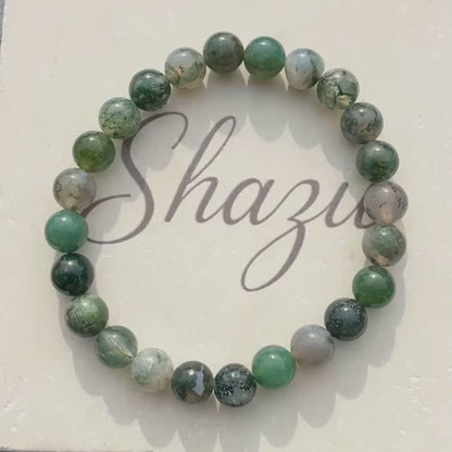 Moss Agate Bracelet — Balance & Growth