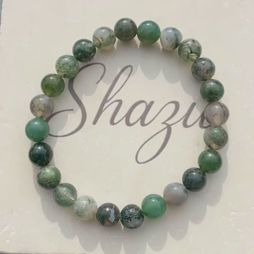 Moss Agate Bracelet — Balance & Growth
