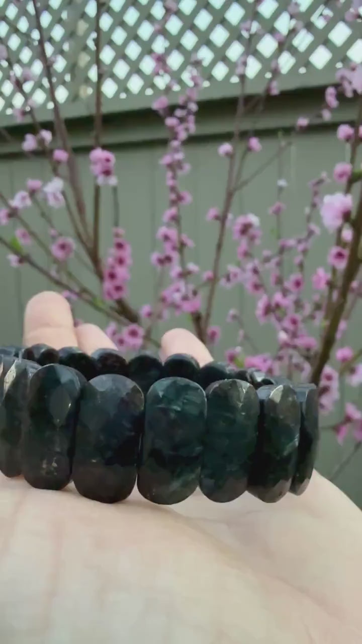 Nuummite Bracelet, 20x10mm — Protection & Grounding