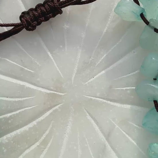 Aquamarine Chip Bracelet — Calm & Clear Voice