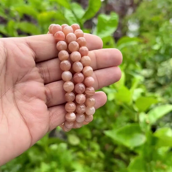 Peach Moonstone Bracelet