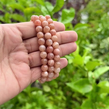 Peach Moonstone Bracelet